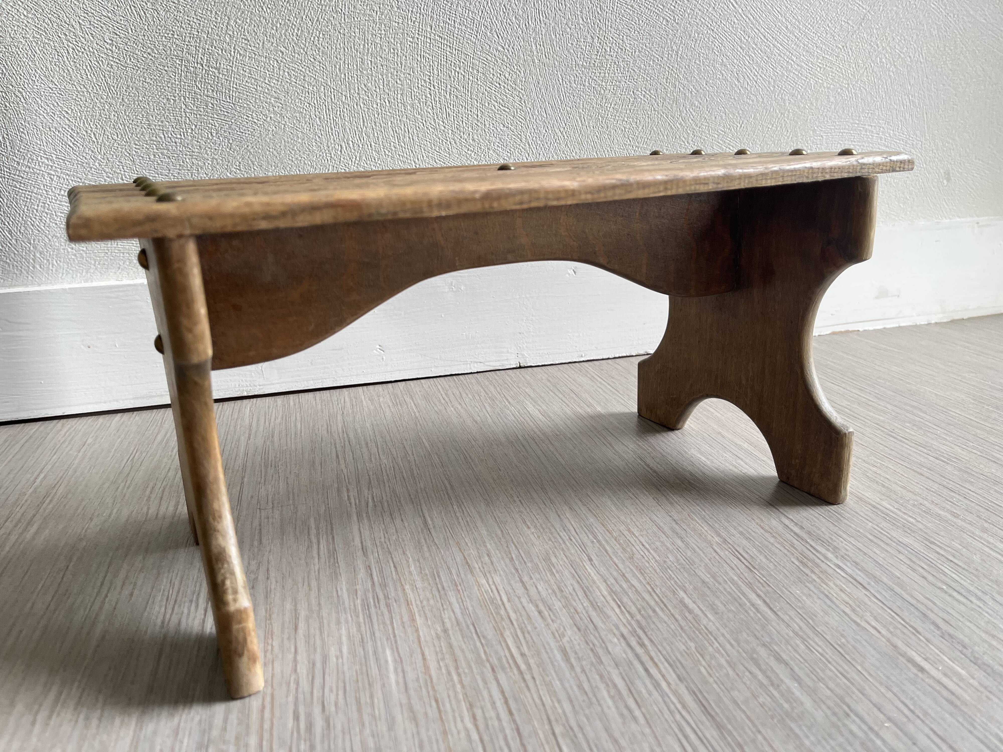 Small wooden bench