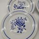 Lot of 6 flat plates and a round Lunéville dish