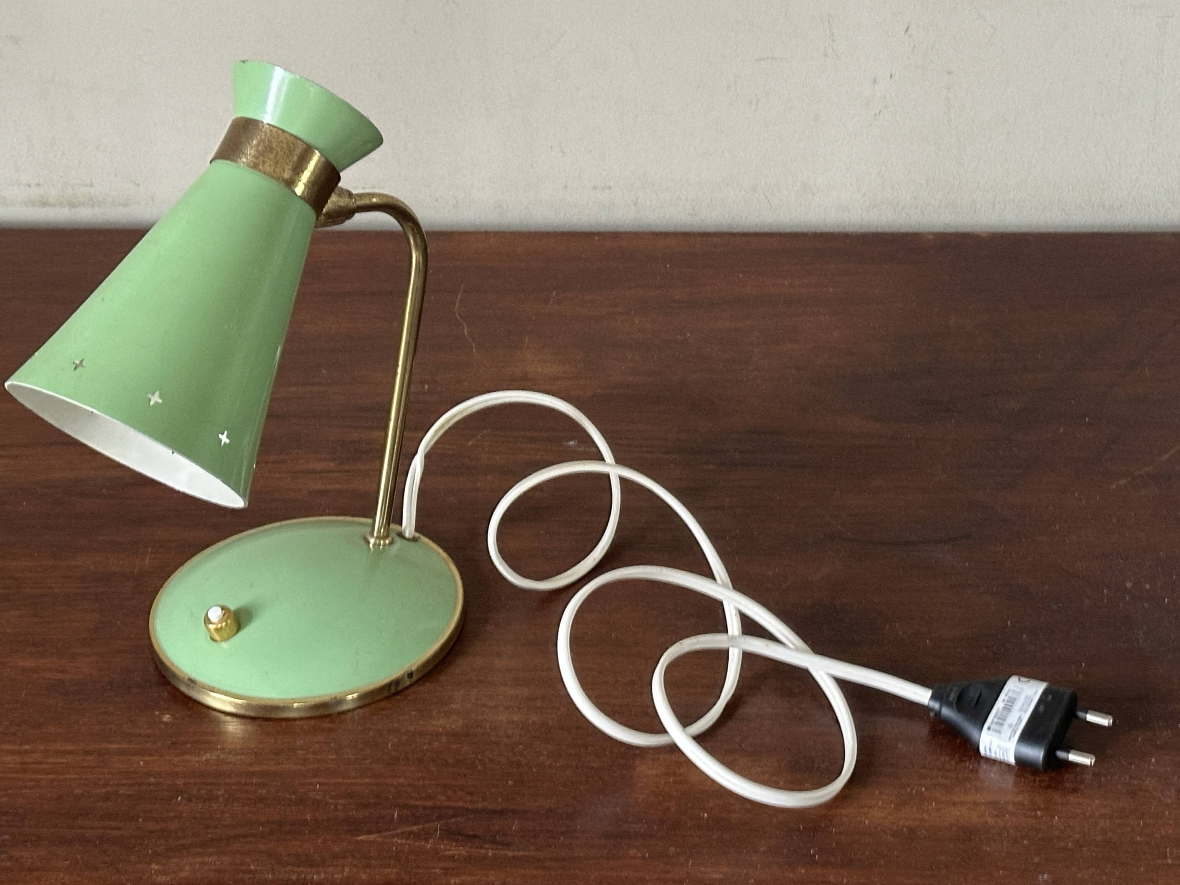 Lampe cocotte diabolo verte design années 60