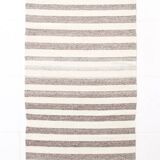Brown & Beige Striped Turkish Runner Rug, 78x330Cm