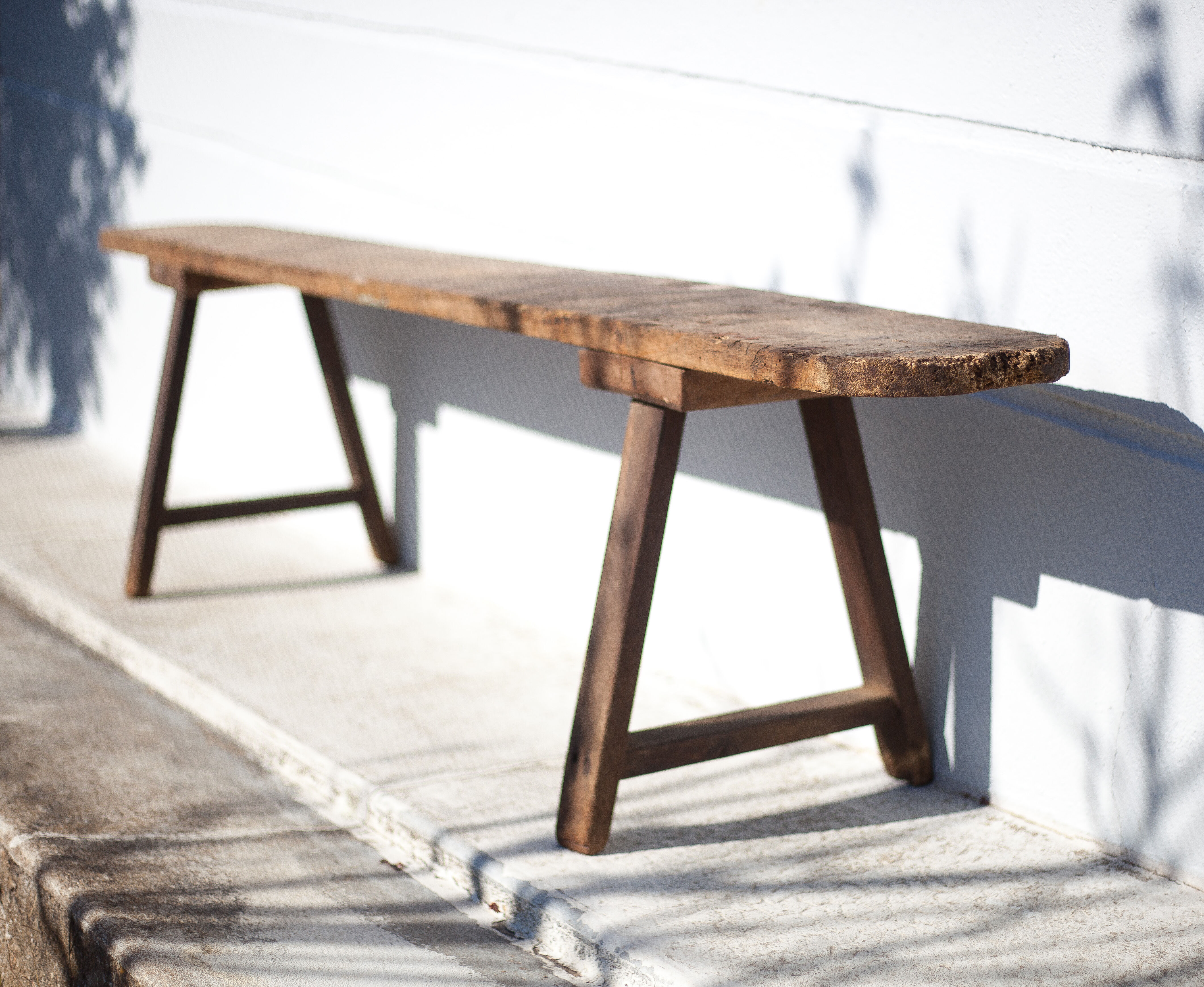 Old farm bench