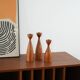 Bougeoir en teck, design danois, années 1970, fabriqué par BoConcept