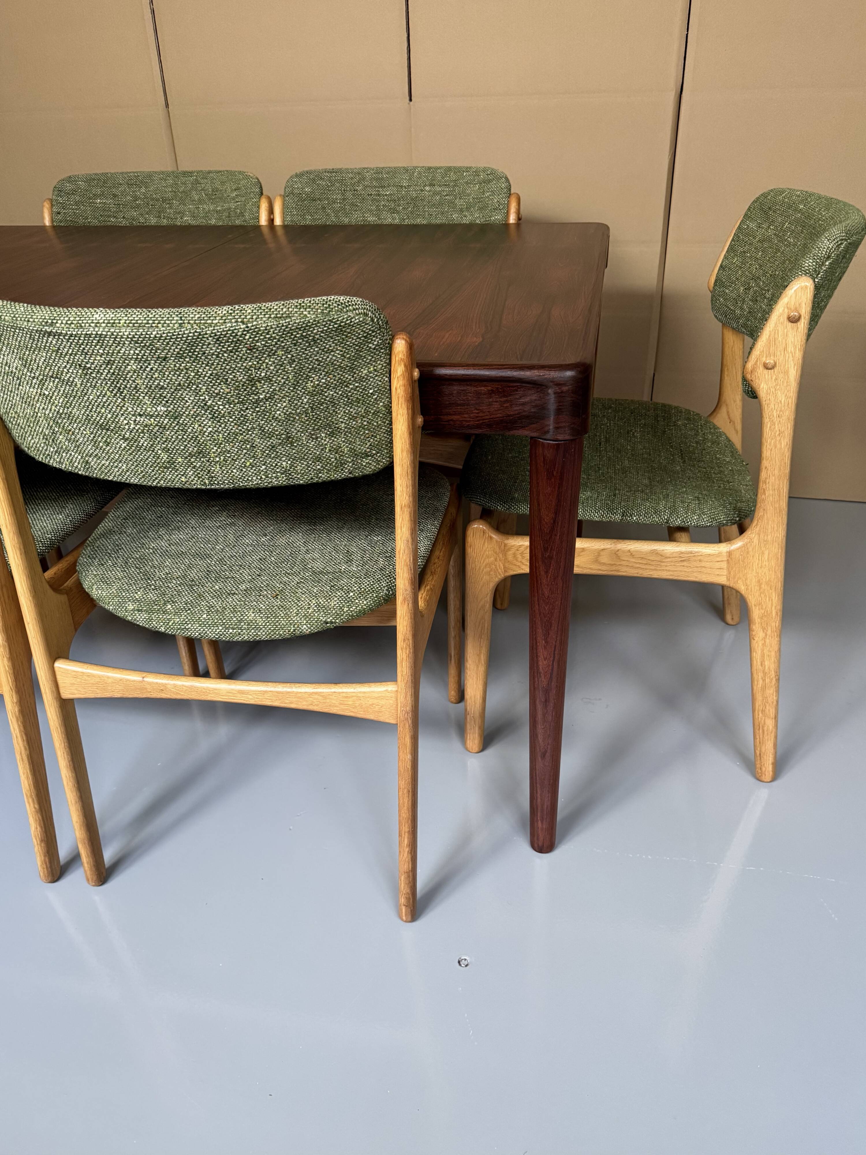 Danish Extendable Dining Table by H.W. Klein for Bramin