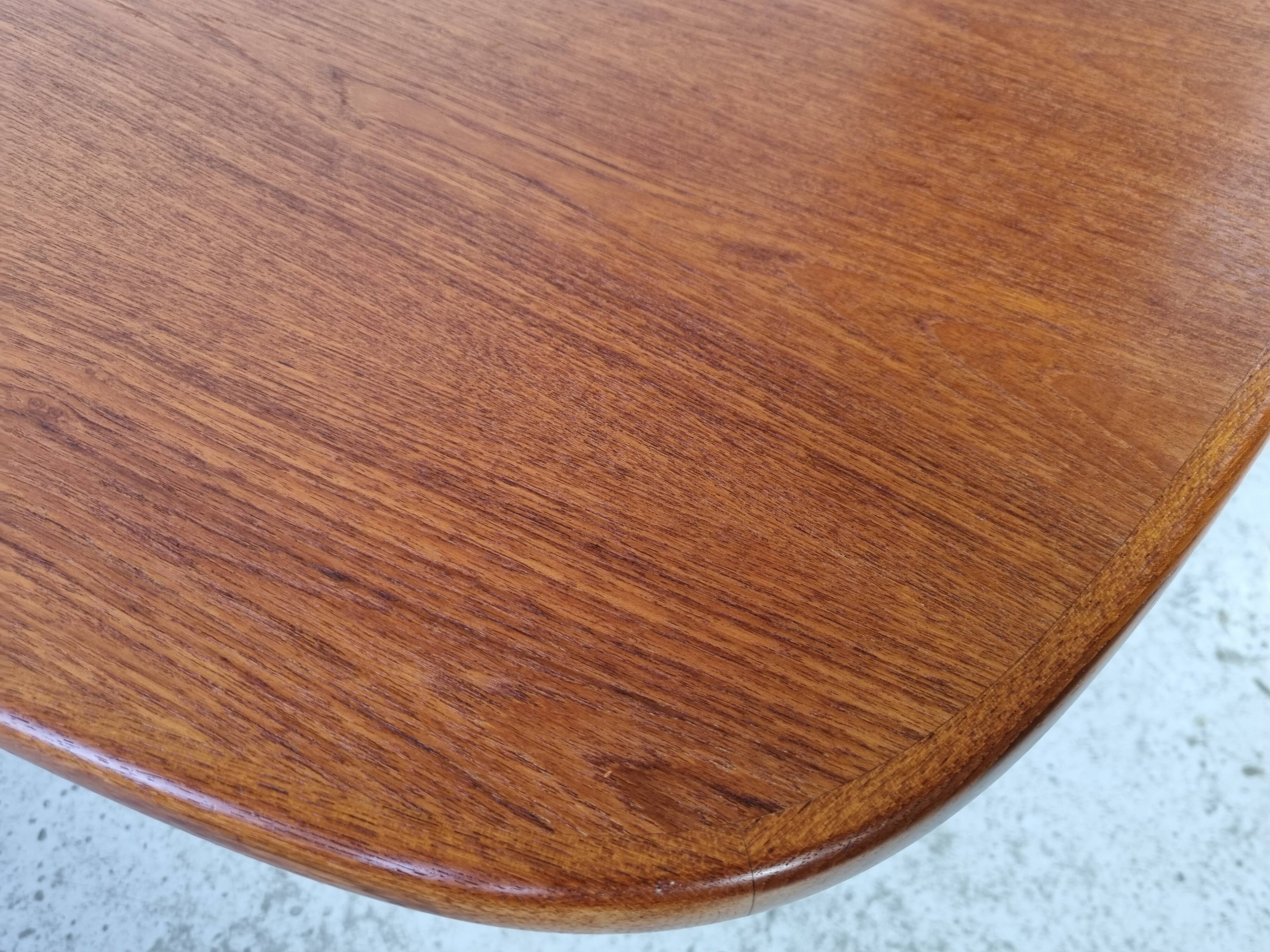 Extendable teak dining table from Dyrlund, Denmark 60s