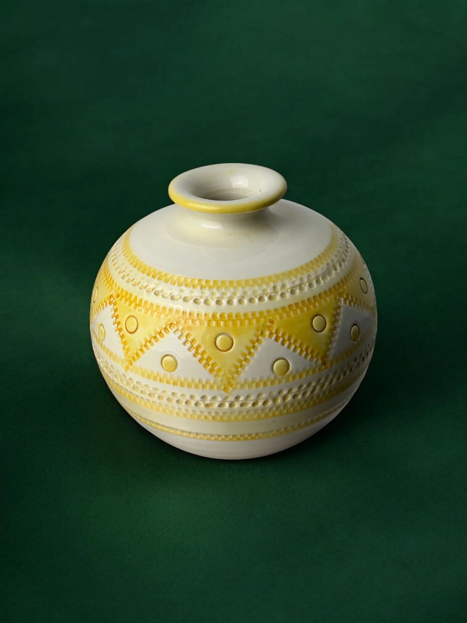 Vase en céramique jaune par Aldo Londi pour Bitossi, Italie, 1960