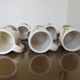 Ceramic cracked orangeade service, floral pattern from the 60s.