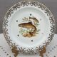 Set 12 plates porcelain gold fine fish fern limousine de Chastagner