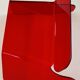 Red plexiglass chair, France 1970s