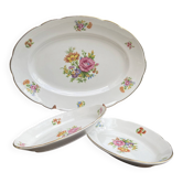 Plats de service ovales Digoin Sarreguemines charme d’antan