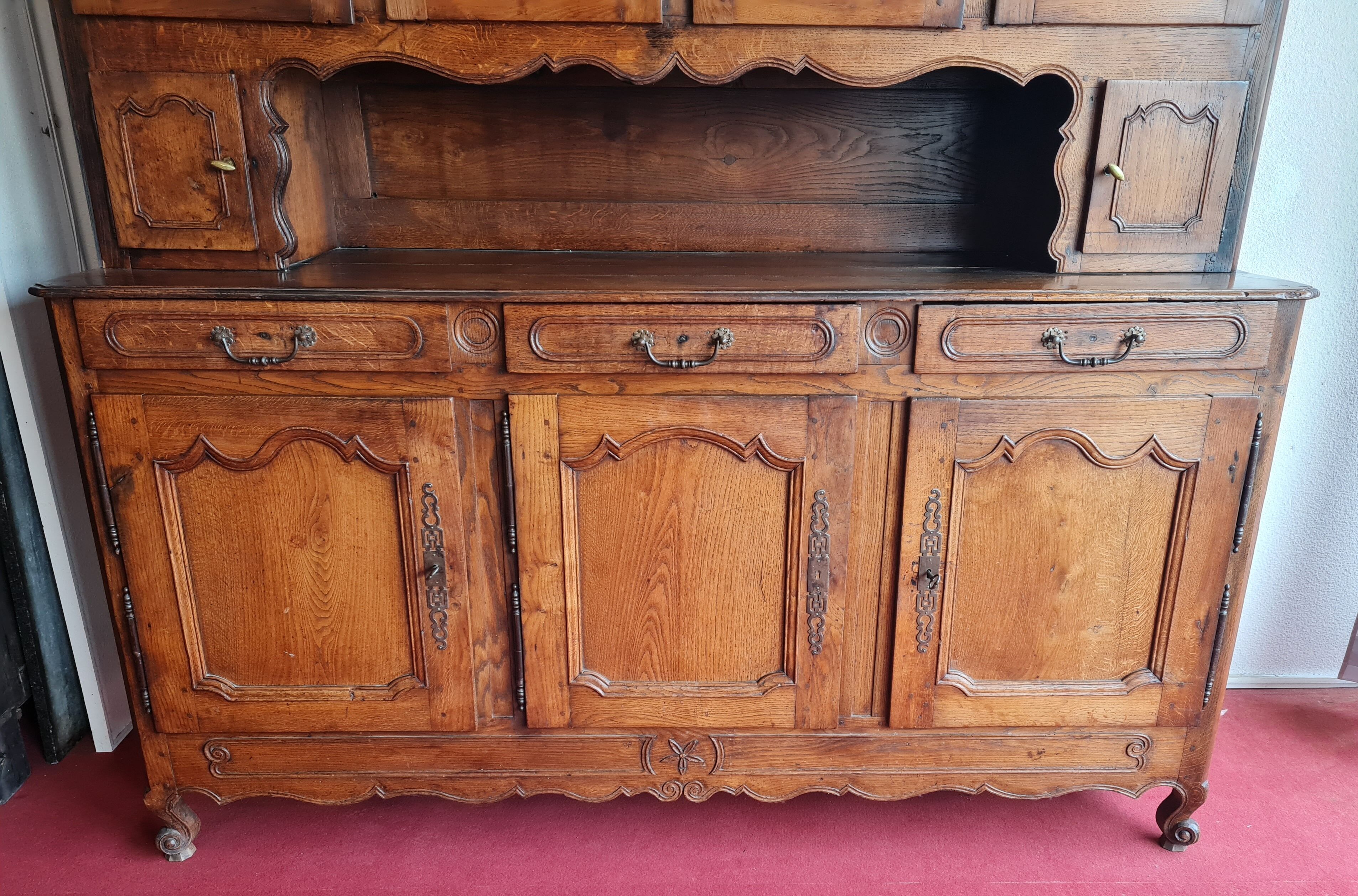 Louis XV era wedding buffet in solid elm