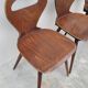 Series of 3 bistro chairs baumann model Fourmi 1950 vintage