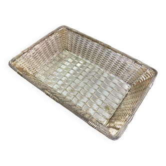 Christofle bread basket, wickerwork model