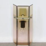 Italian Smoked Plexiglas Sconce for Guzzini, 1970s