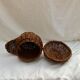 Wicker and rattan basket dispenser with lid
