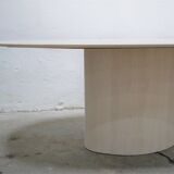 Vintage dining table in travertine by Roche Bobois editions