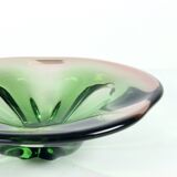 Bol en verre artistique de Frantisel Zemek pour la verrerie de Mstisov, Tchécoslovaquie