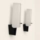 Pair of vintage wall sconces, black ABS and perspex, France, 1970.