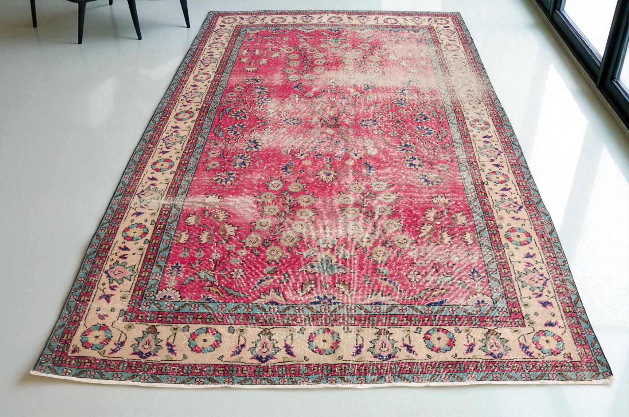 Turkish Floor Vintage Rug  sku-2017