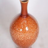 Original bauhaus vase, glazed ceramics, well-preserved condition, czechia, 1950s