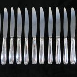 Box 12 knives entremet dessert silver metal cheese