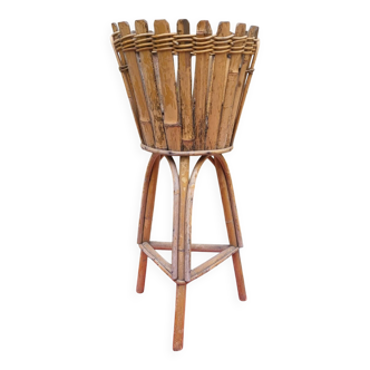 1960s rattan plant stand