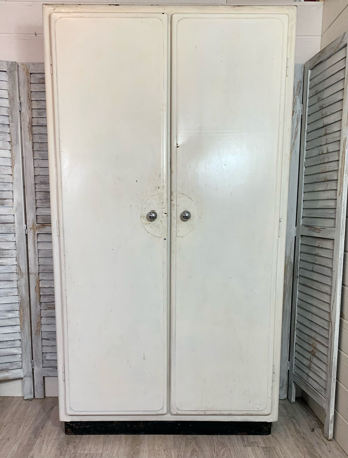 Vintage industrial style metal cabinet