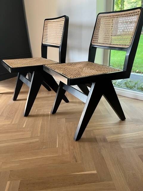 rattan and wood bistro chair