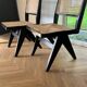 rattan and wood bistro chair