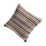 Jacquard cushion with stripes and curls