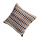 Coussin Jacquard à rayures et bouclettes