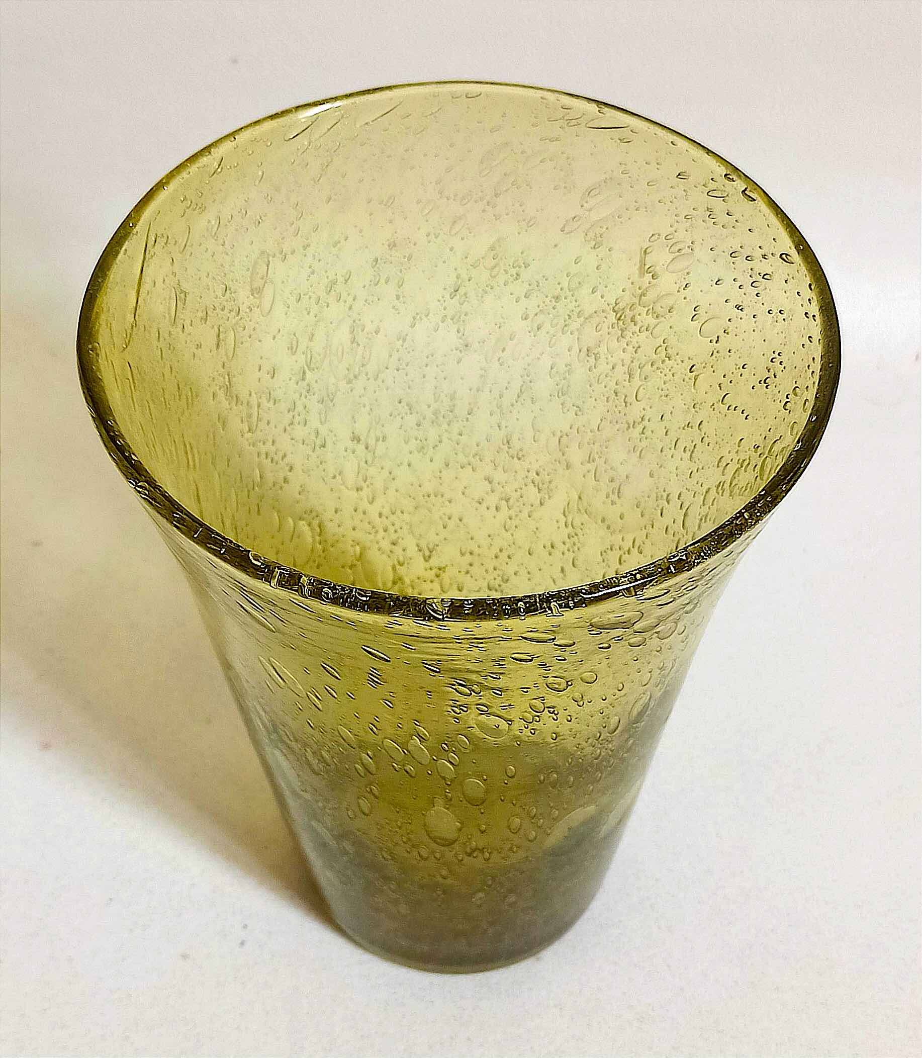 Biot bubble glass vase from the 70s, height 25 cm