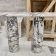 Viola Veined Violet Marble Mario Console Table by My Habitat Design