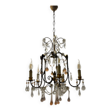 Lustre florentin en verre de Murano