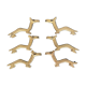 6 brass dromedary-shaped knife holders