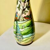 Art nouveau/art deco vase, signature in the décor of Chanele, stamped under the Jules Tieles vase