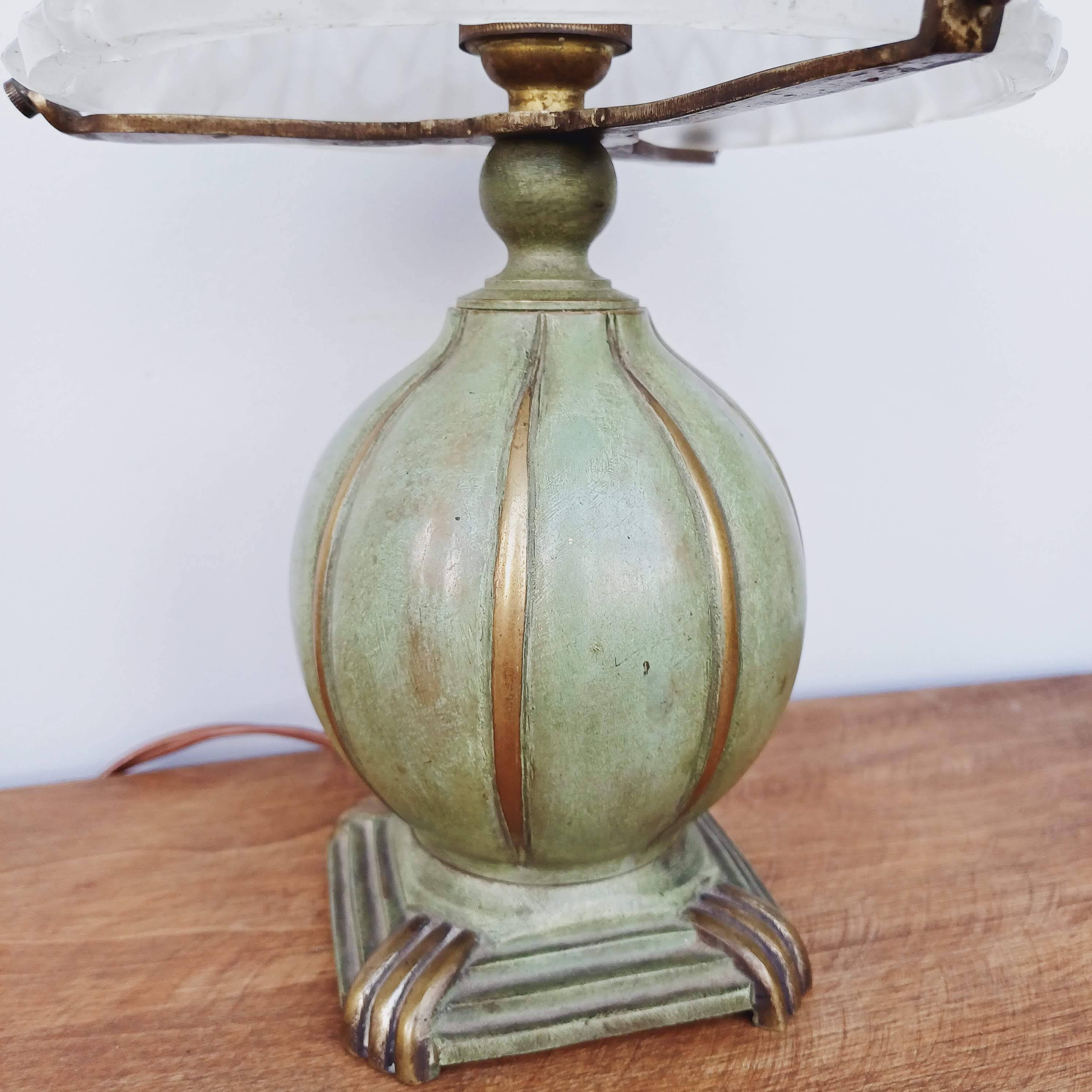 Art nouveau bronze lamp signed Albert Marionnet (1852-1910)