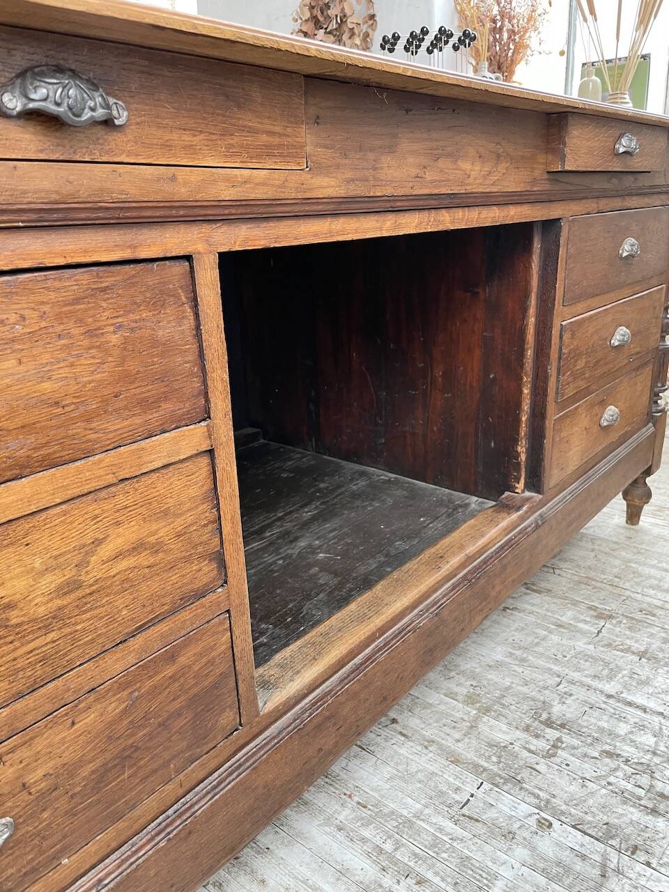 Comptoir en chêne drapier chêne 1900