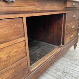 Drapery oak counter 1900