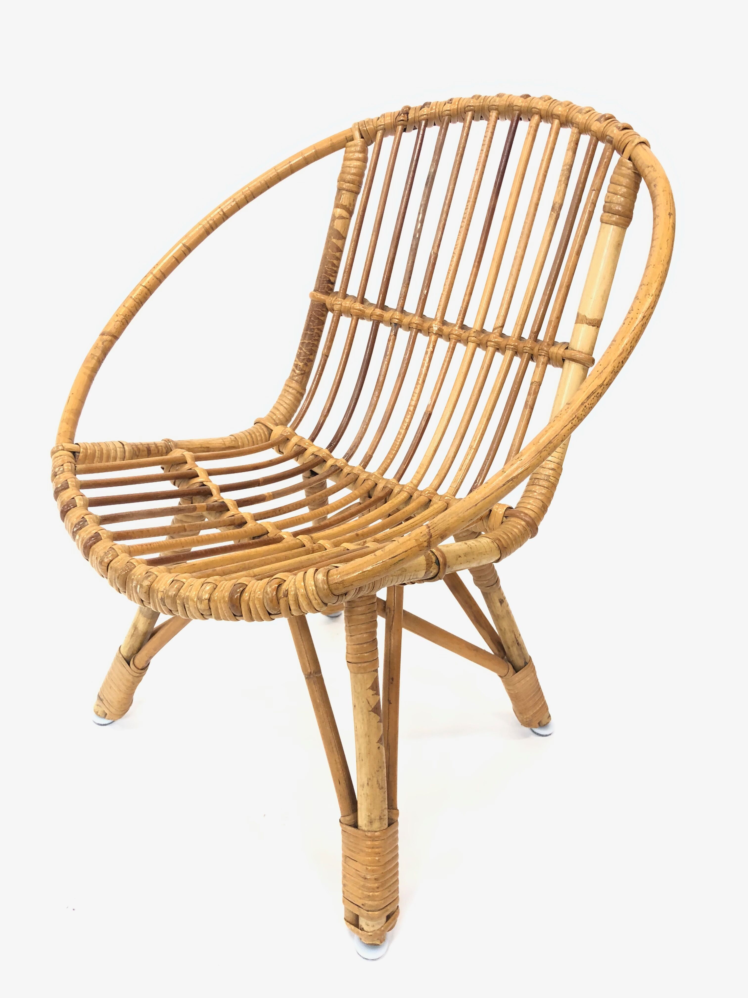Rohe rattan vintage high chair by Rohe Noordwolde