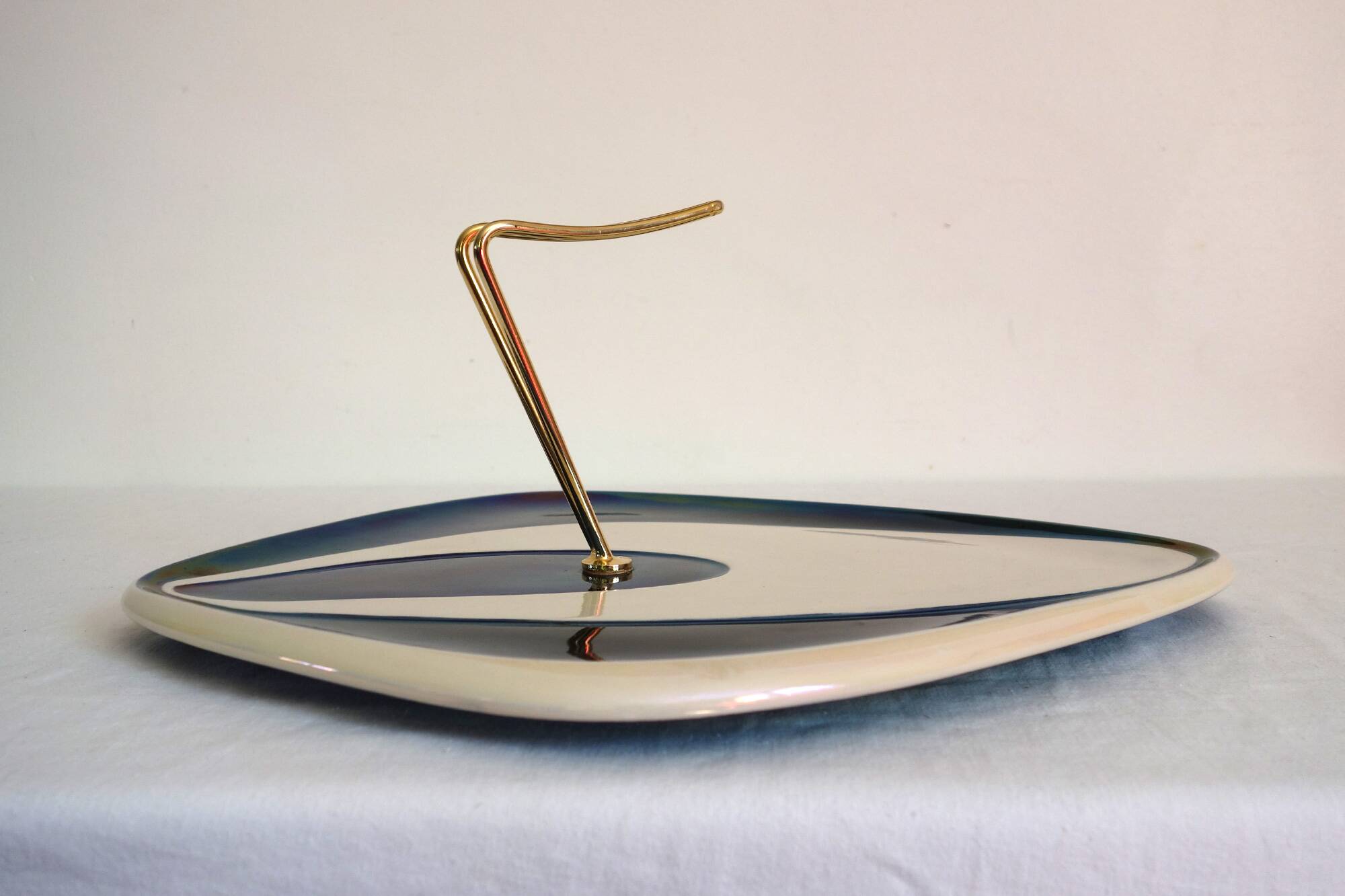 Verceram iridescent ceramic cheese board from the 60s