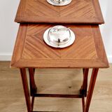 Individual butter dish in silver metal leaf decoration