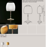 Lampe de table bijou tavolo