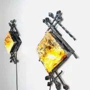 Brutalist Wall Lamps By Tom Ahlström And Hans Ehrlich For A + E Leuchte, Sweden Circa 1960S