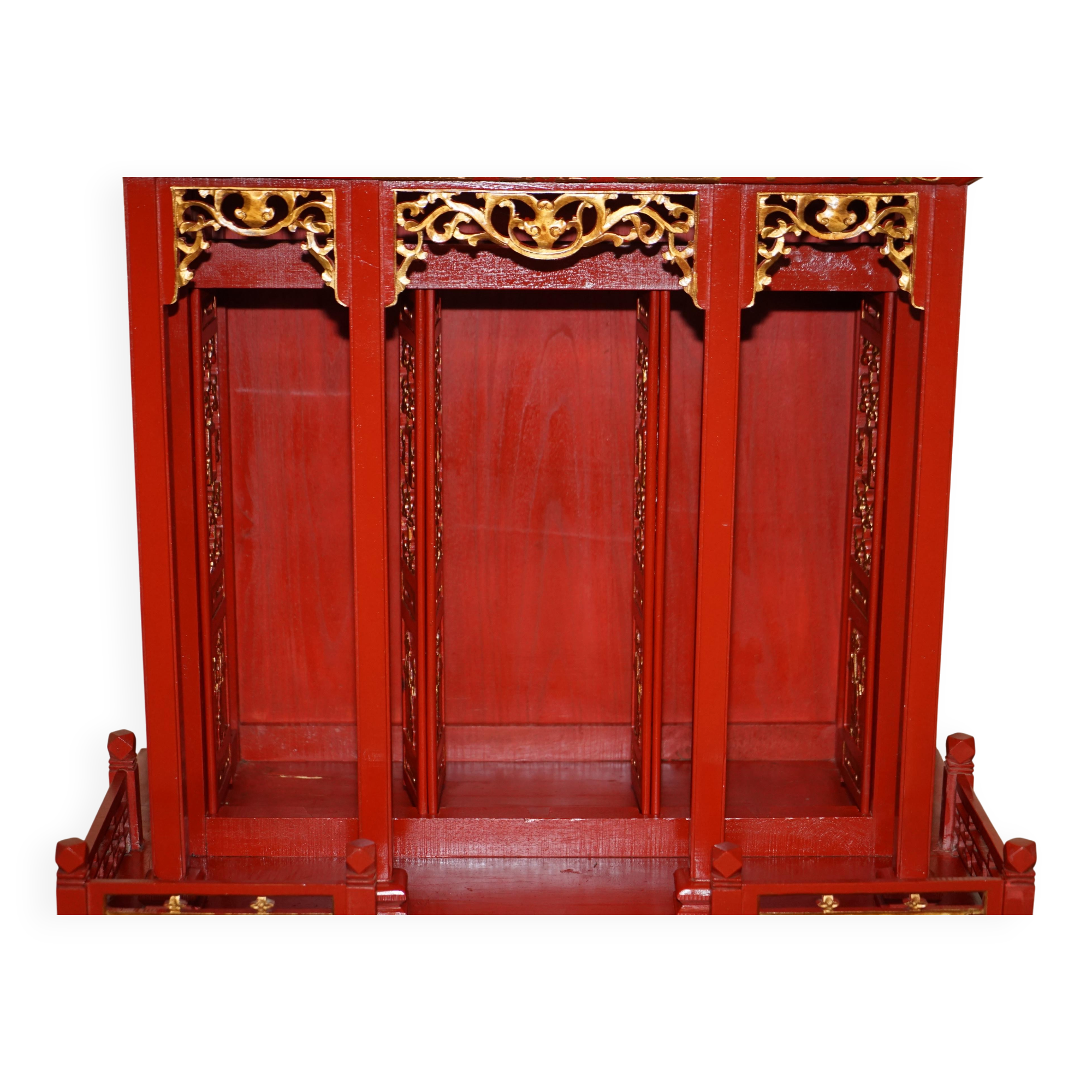 Armoire Chinoise Vintage à Toit Pagode, Très Décorative