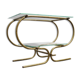 Bauhaus Tubular Brass Side Table, 1930s