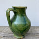 Green glazed terracotta pitcher / potter's ceramic vase