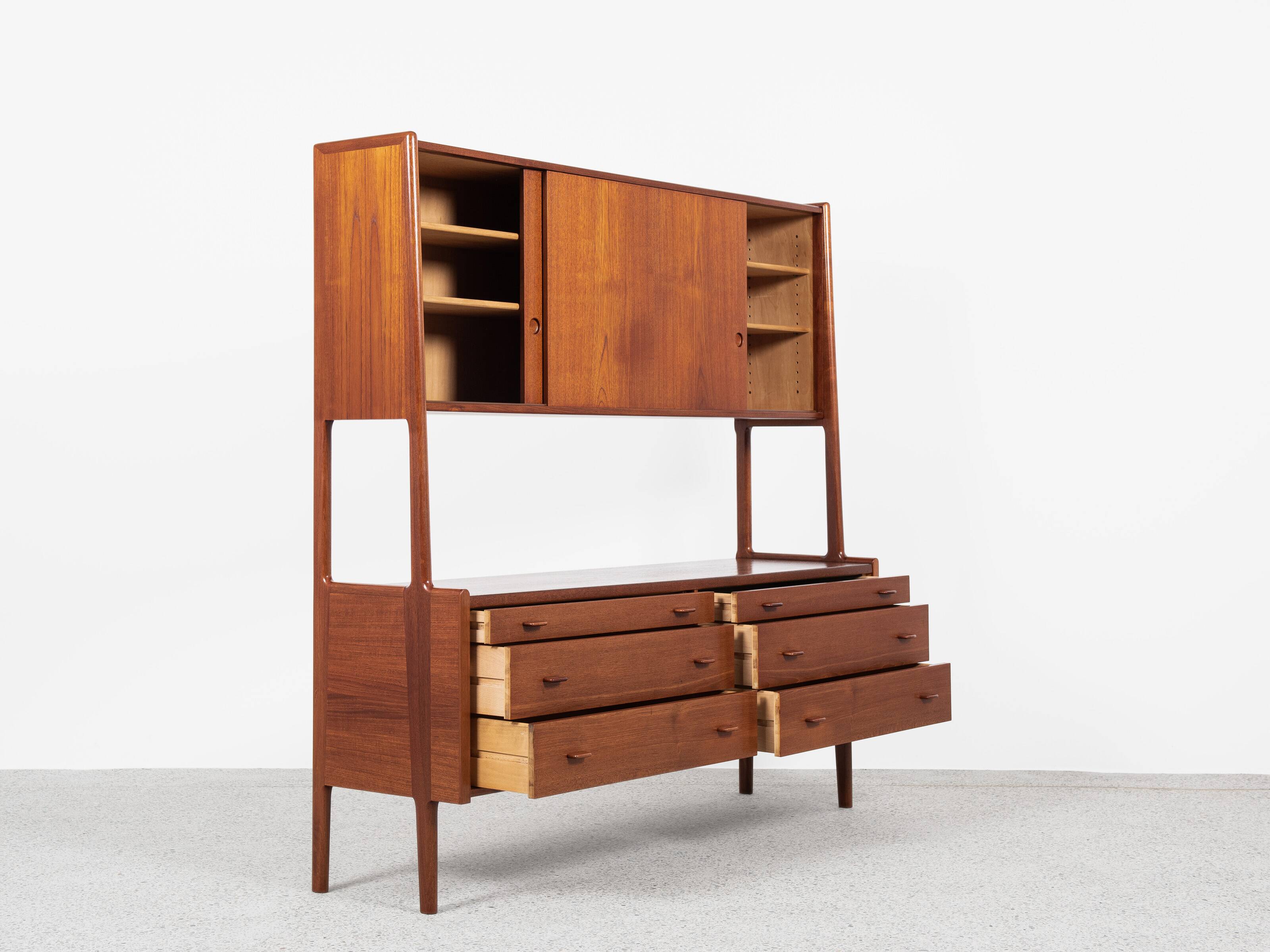 Midcentury Danish double sideboard RY-20 in teak by Hans Wegner for Ry Møbler