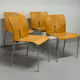 Ensemble de 4 chaises empilables vintage — Contreplaqué moulé et chrome, 199