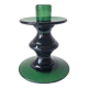 Empoli verde candle holder in green glass