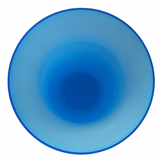 Paire de vases en satin bleu, verre de Murano vintage
